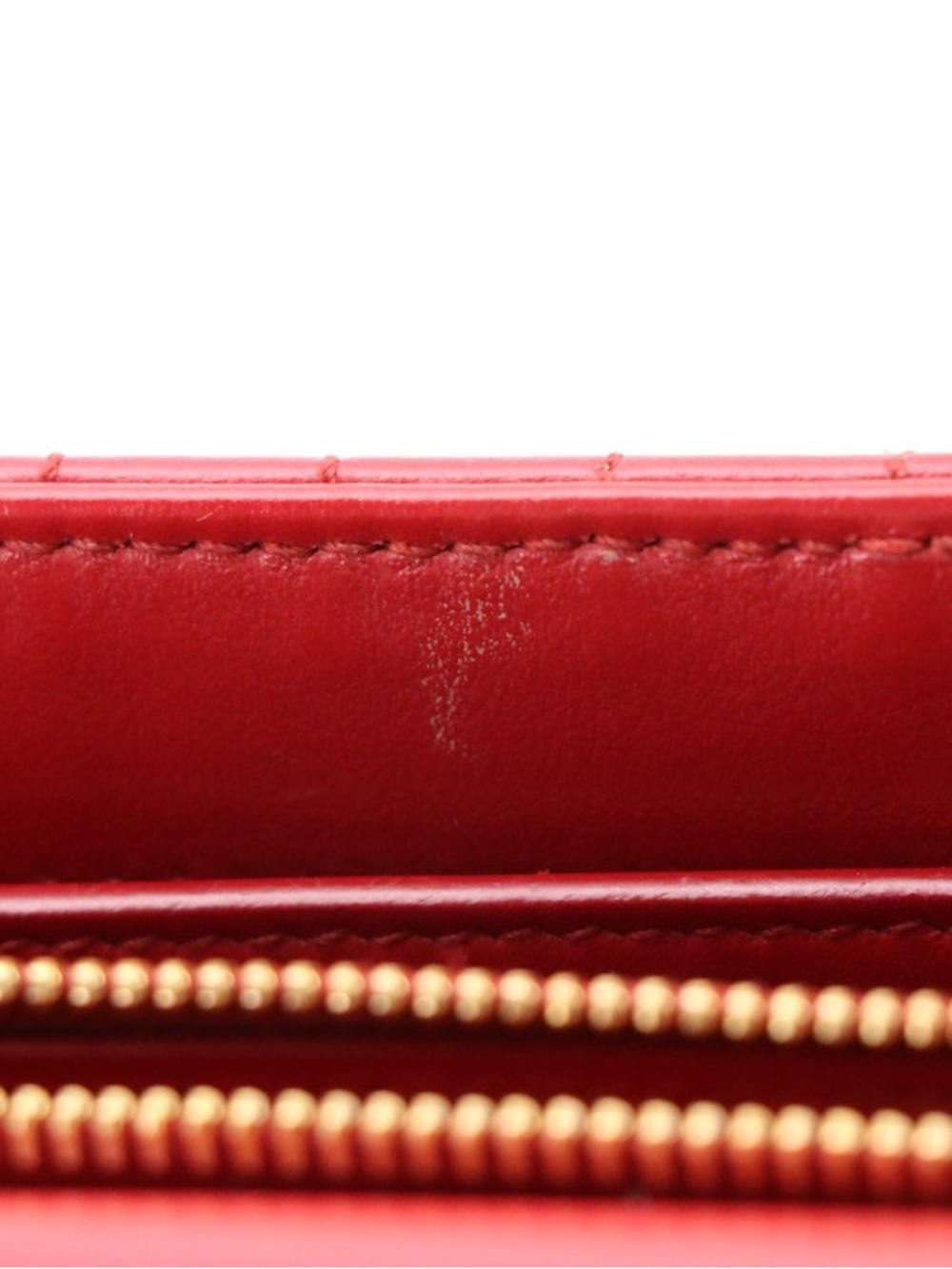 Prada Diagramme Quilted Leather Shoulder Bag in Red with Chain Strap Crossbody - Picture 9 of 15
